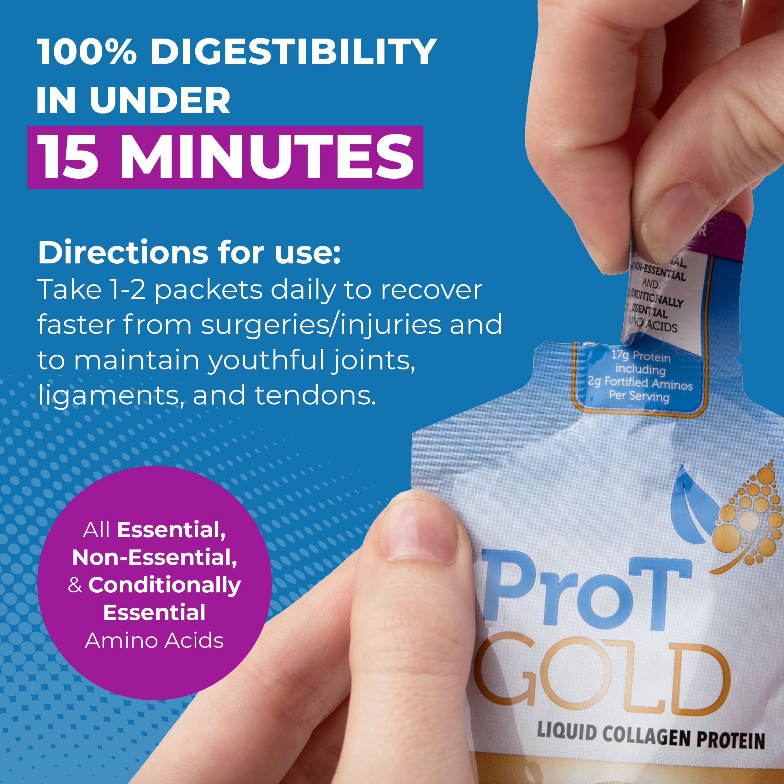 Arginine 2g per serving for wound recovery