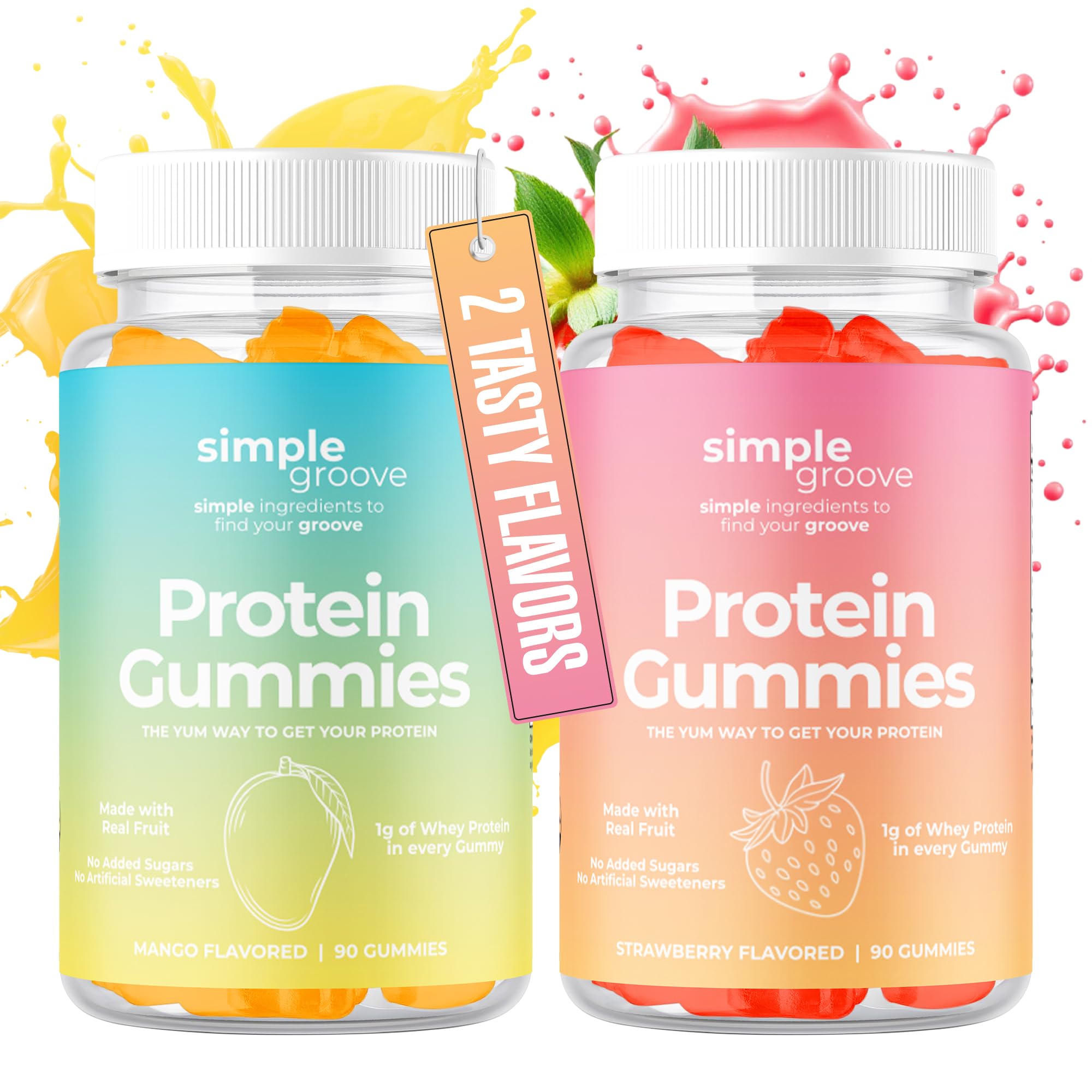 Protein gummies displayed as an on-the-go snack