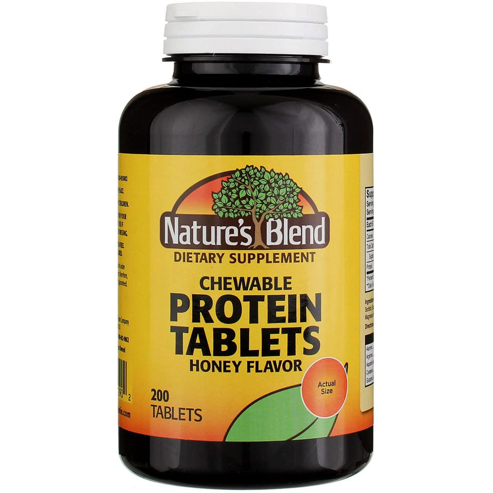 Nature's Blend Protein Tablets Honey Flavor 200 Tabs packaging front