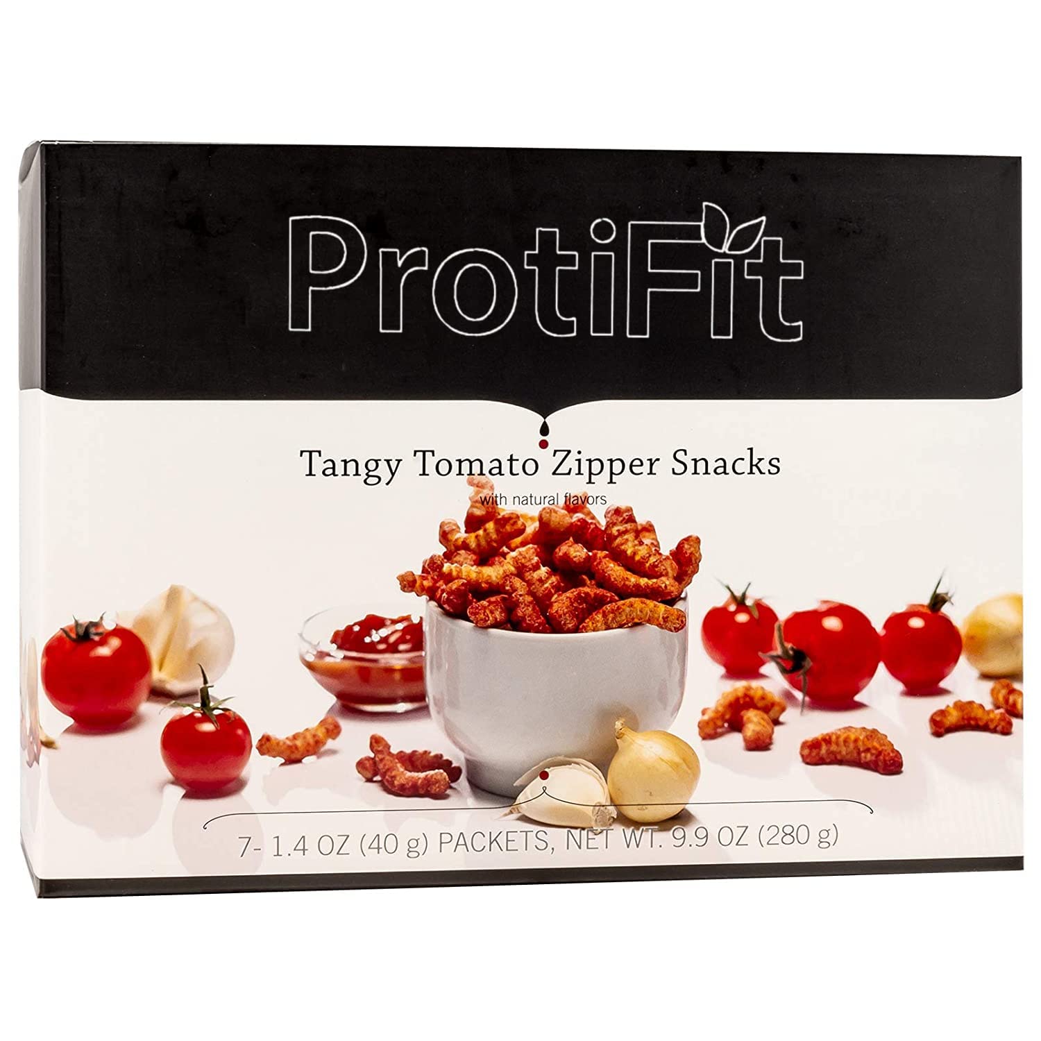 PROTIFIT Tangy Tomato Zipper Snacks packaging and brand