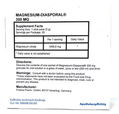 Protina Magnesium Diasporal 300mg sachets packaging