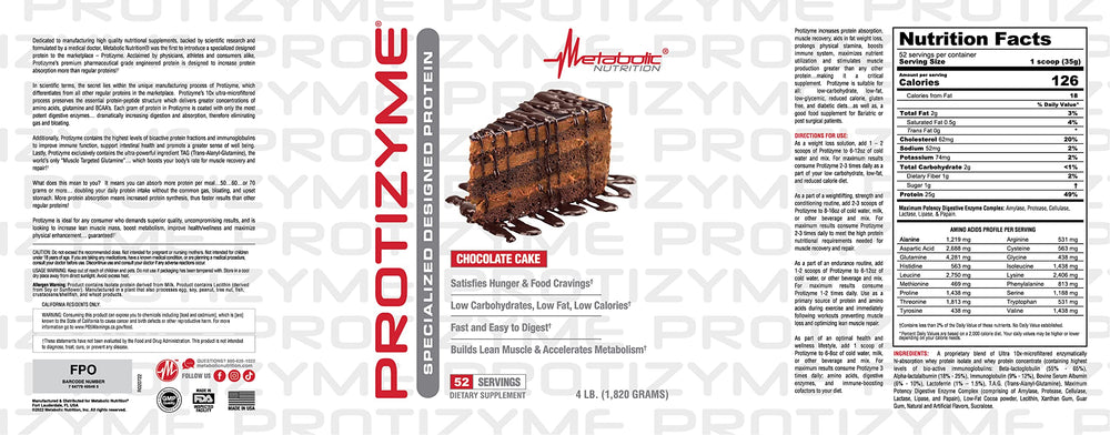 Protizyme Chocolate flavored whey protein powder image