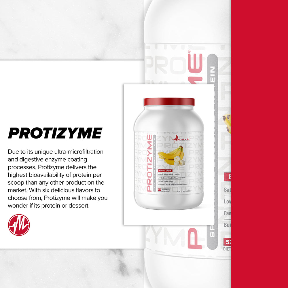 Protizyme Strawberry flavored whey protein powder image