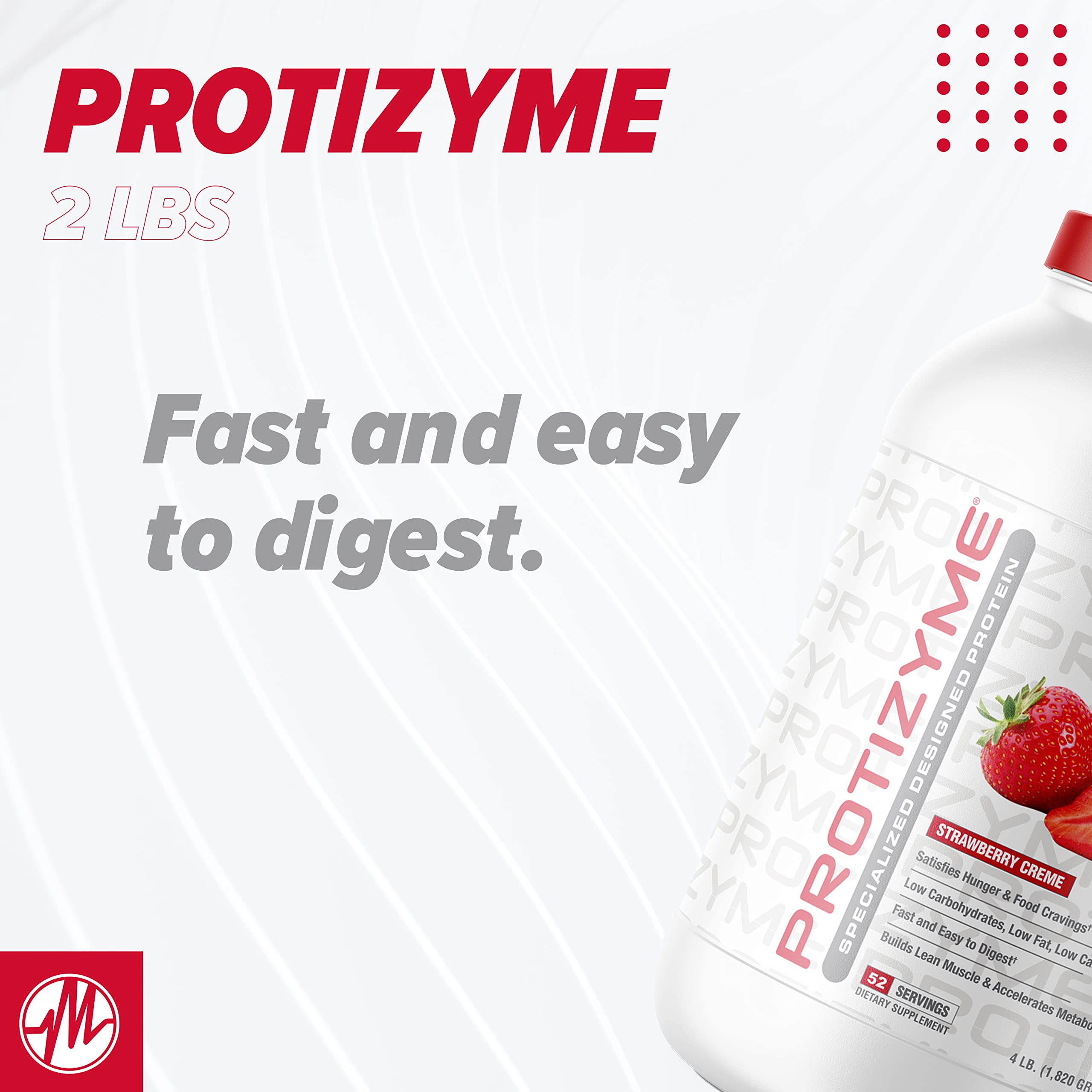 Protizyme 100% Whey Protein Powder side view