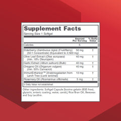 Immune-support formula with olive leaf extract oregano and rosemary oils