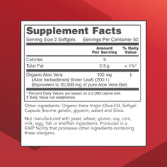 Close-up of Protocol Aloe Vera Gels softgels