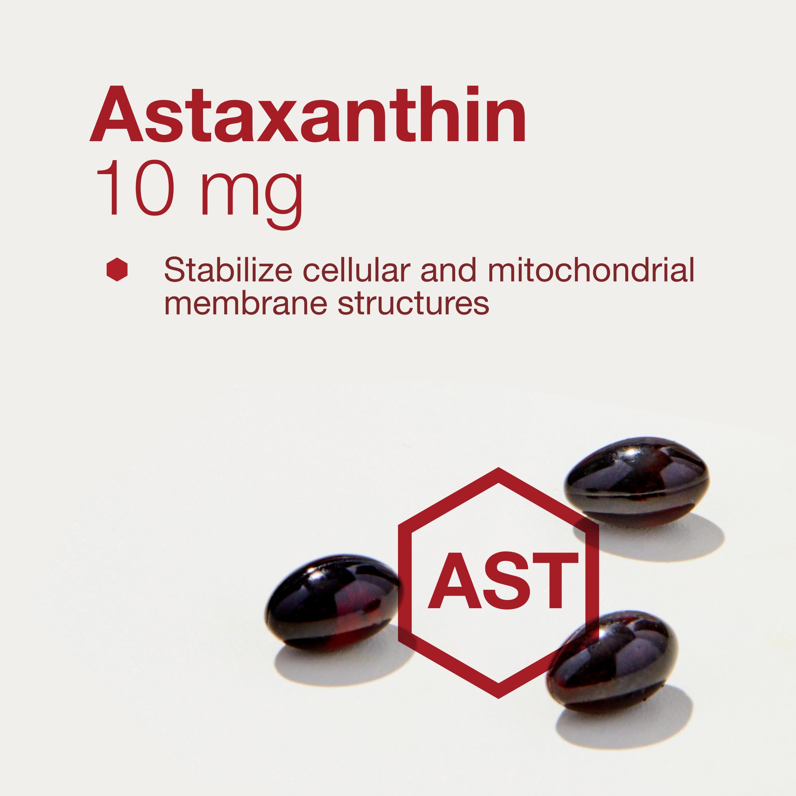 Close-up of Astaxanthin softgel capsule