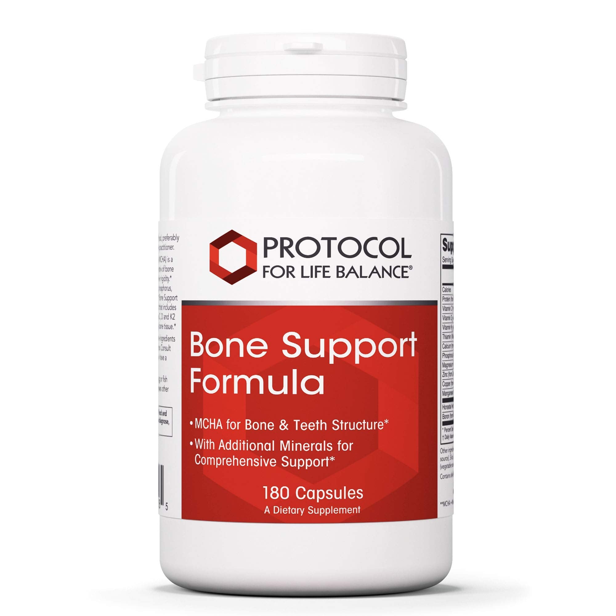 Protocol Bone Support Formula bottle with 180 capsules