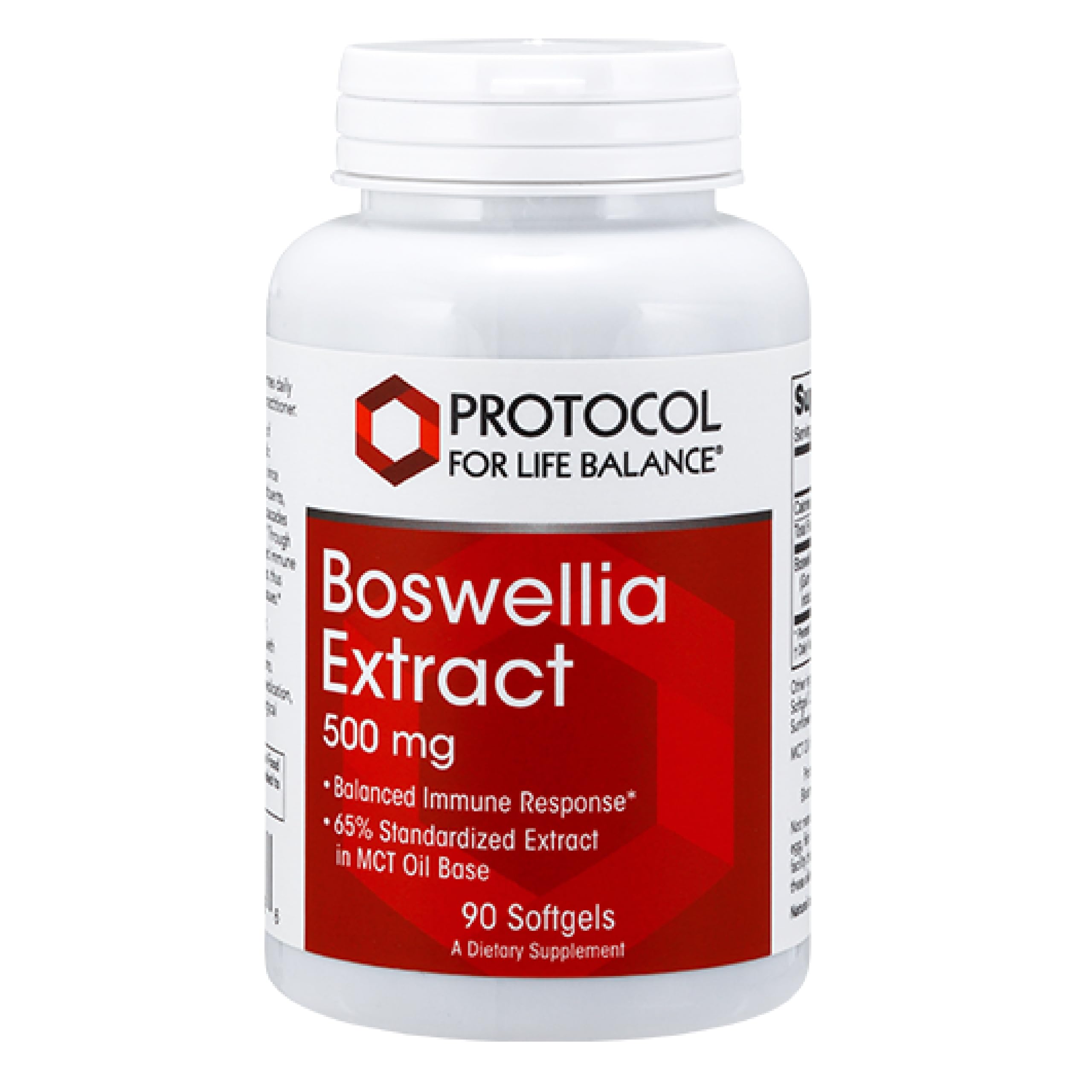 Protocol Boswellia Extract 500 mg softgel bottle with 90 capsules