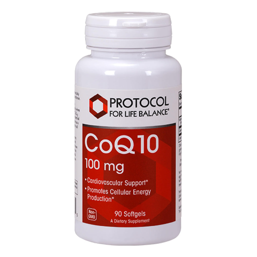 Protocol CoQ10 100mg bottle with Vitamin E and Soy Lecithin