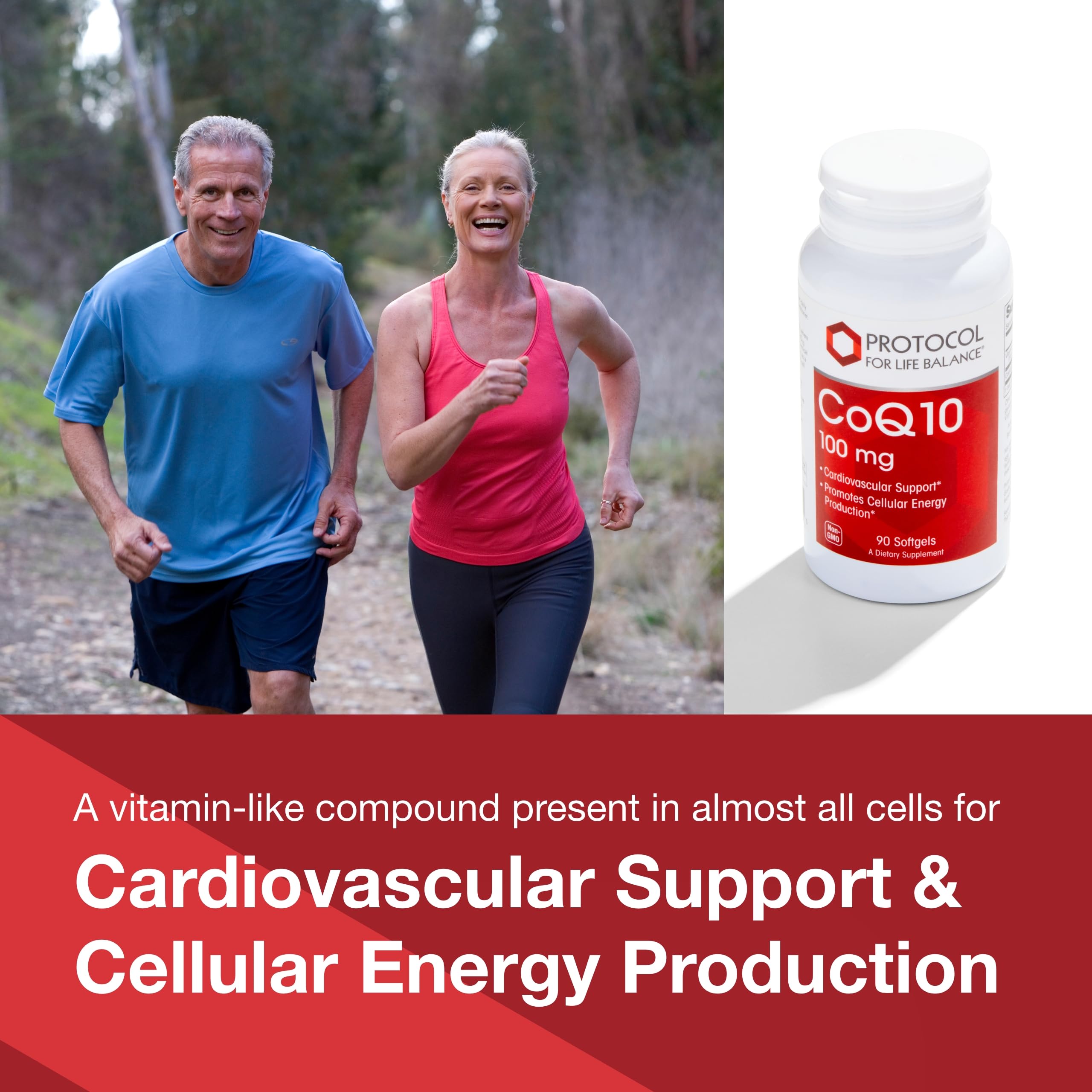 CoQ10 softgels and bottle product label