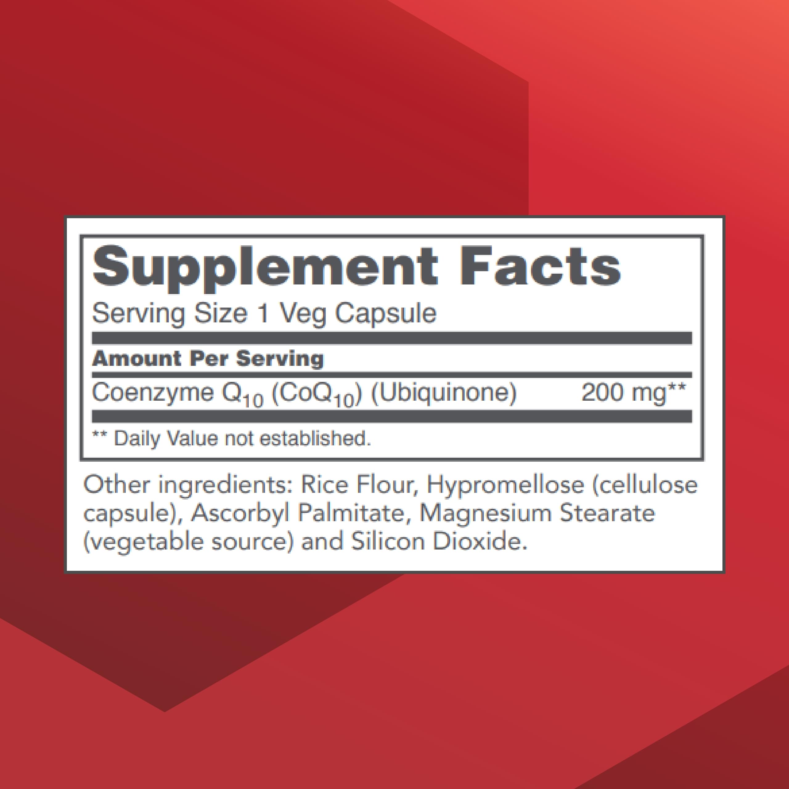 Close-up of Protocol CoQ10 200 mg capsules