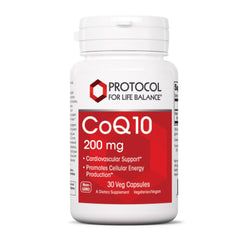 Hero image of Protocol CoQ10 200 mg bottle for heart health