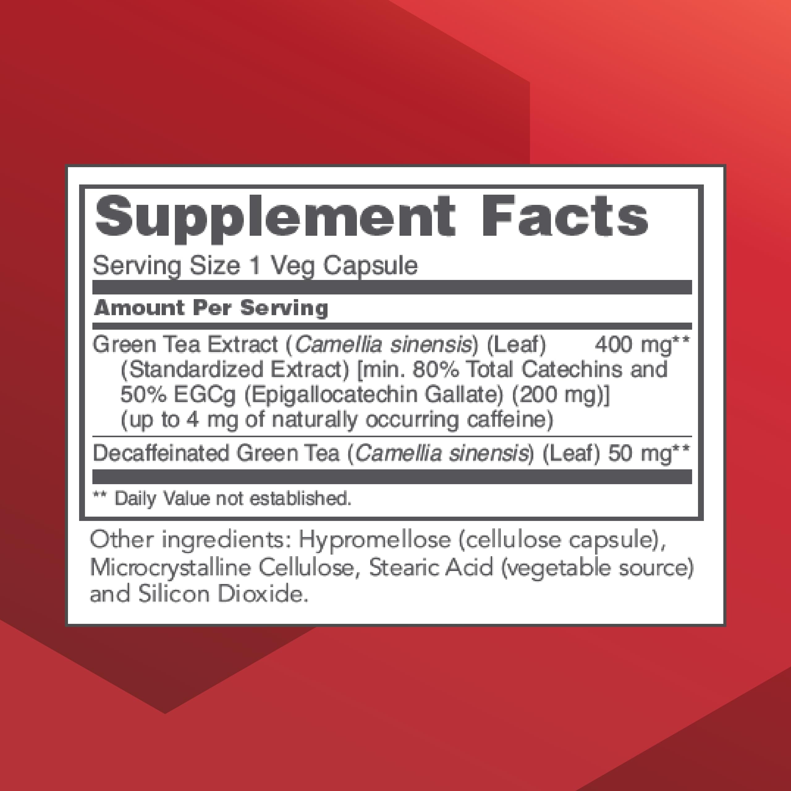 EGCg green tea extract capsules close-up