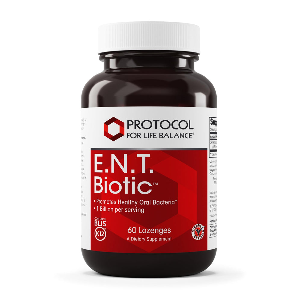Front view of PROTOCOL FOR LIFE BALANCE E.N.T. Biotic lozenge