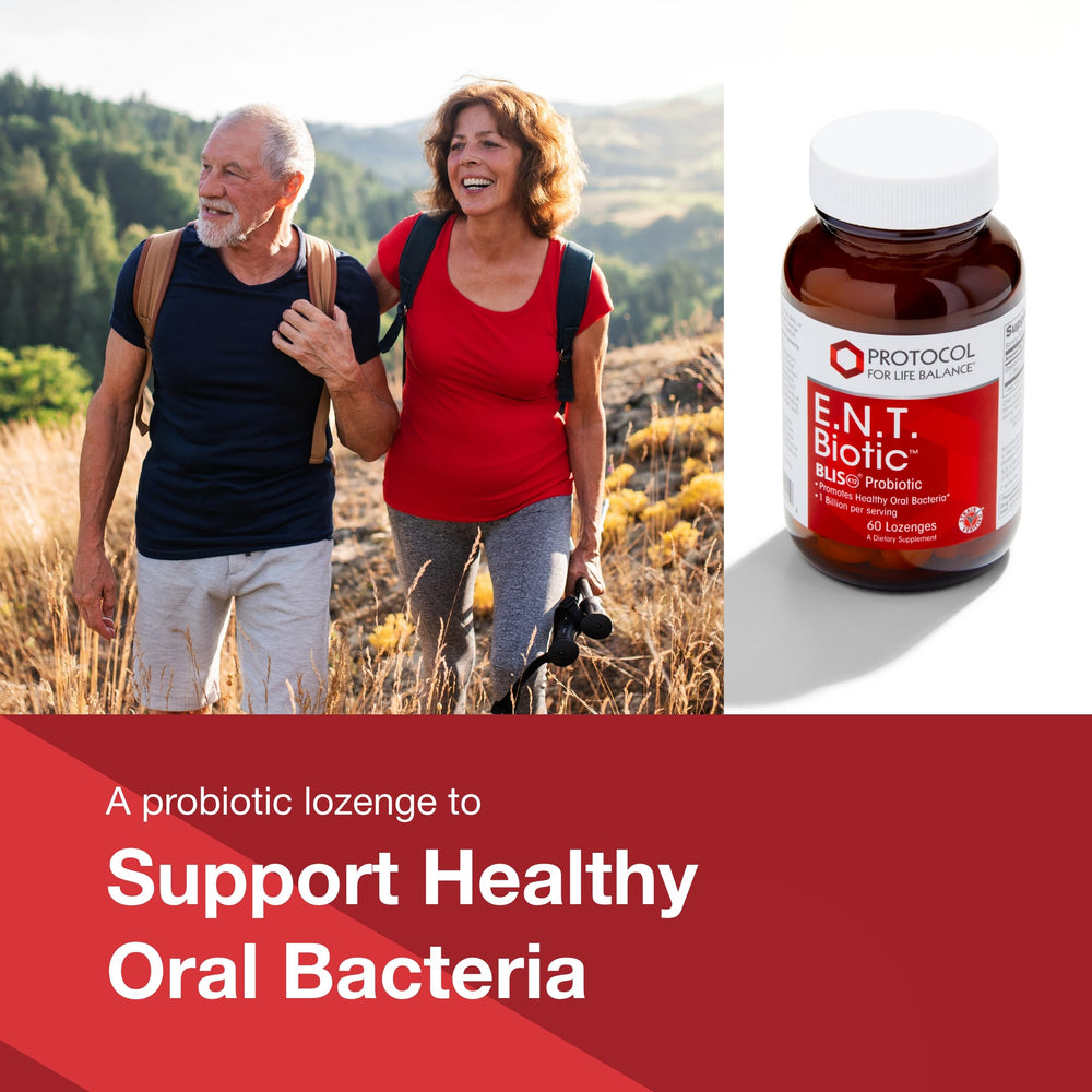 Nut-free and soy-free label on PROTOCOL FOR LIFE BALANCE E.N.T. Biotic lozenges