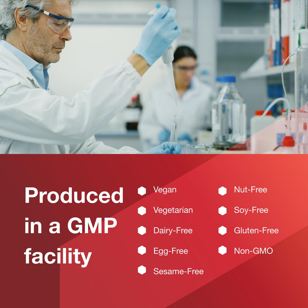 GMP quality seal on Protocol For Life Balance packaging