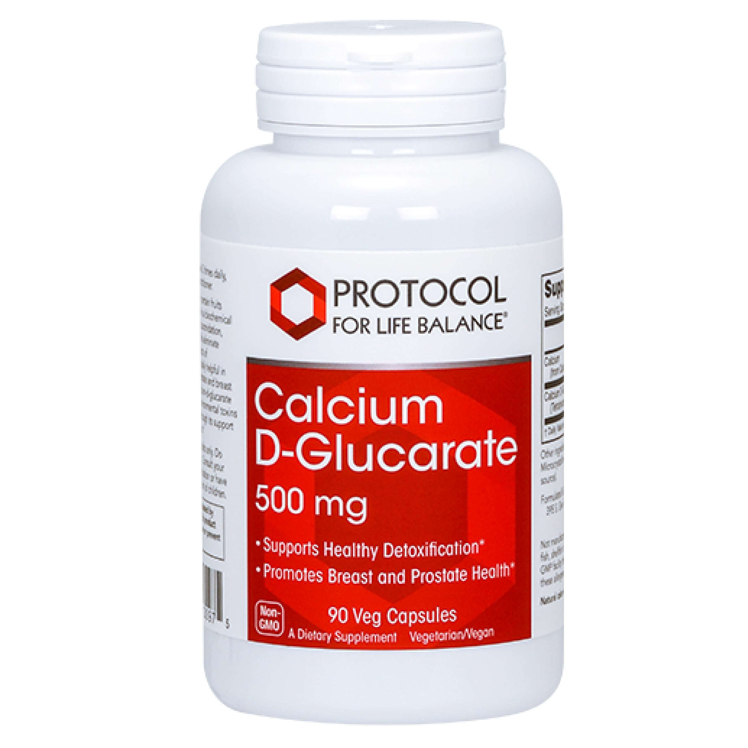 Protocol for Life Balance Calcium D-Glucarate 500mg bottle with label