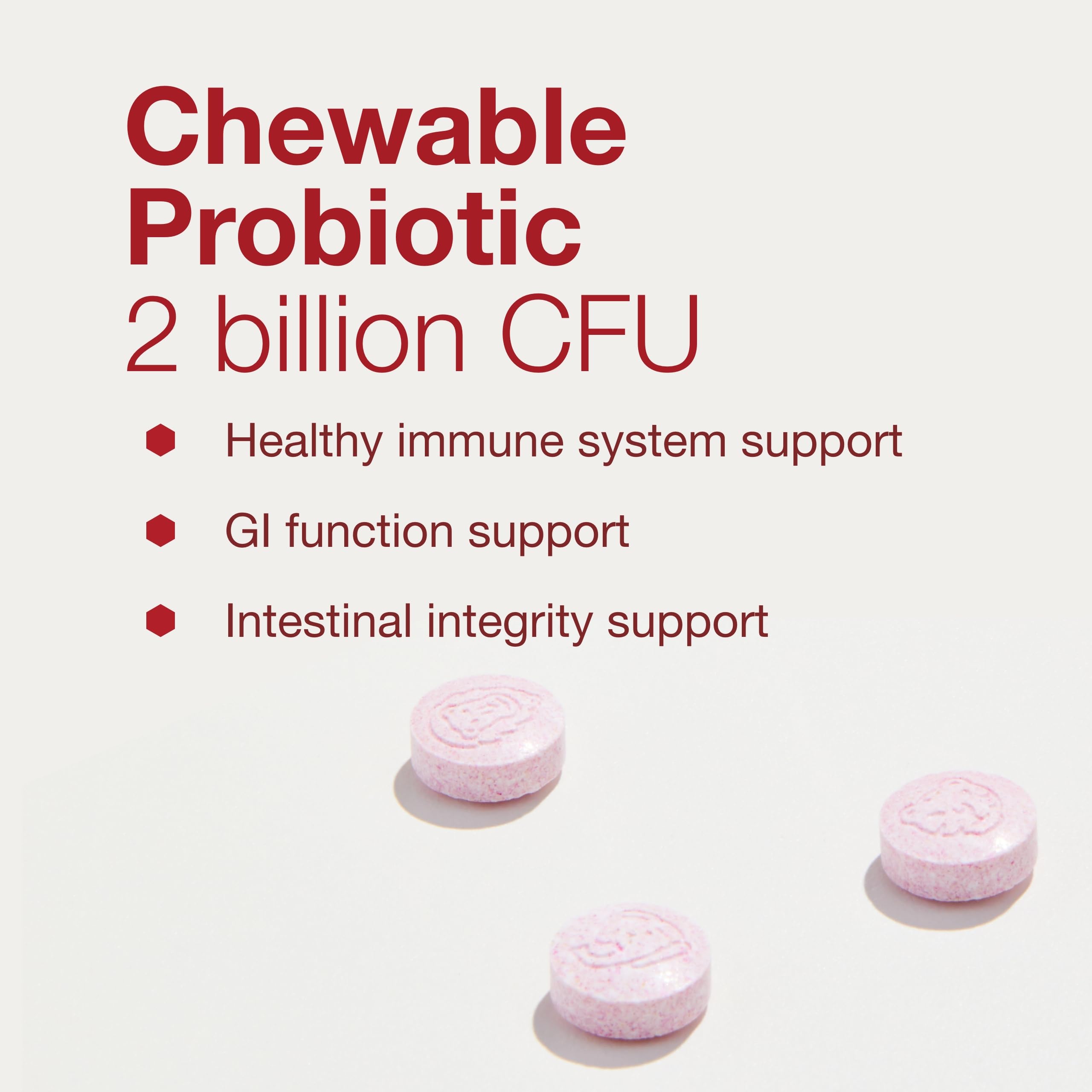 Chewable probiotic tablet with xylitol and sorbitol sweetness
