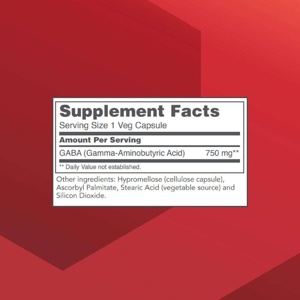Front view of Protocol for Life Balance GABA 750mg bottle