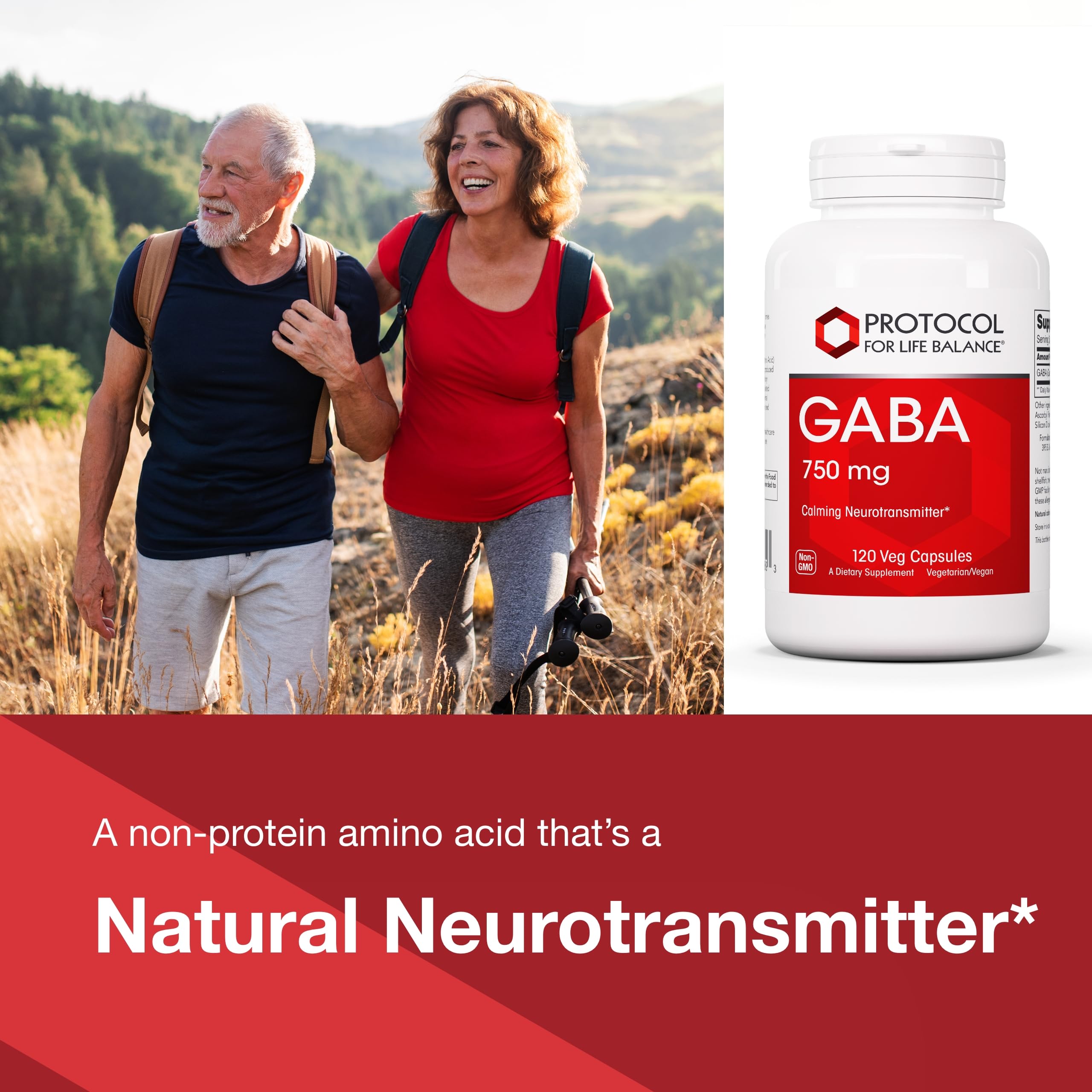 Close-up of GABA 750mg capsules