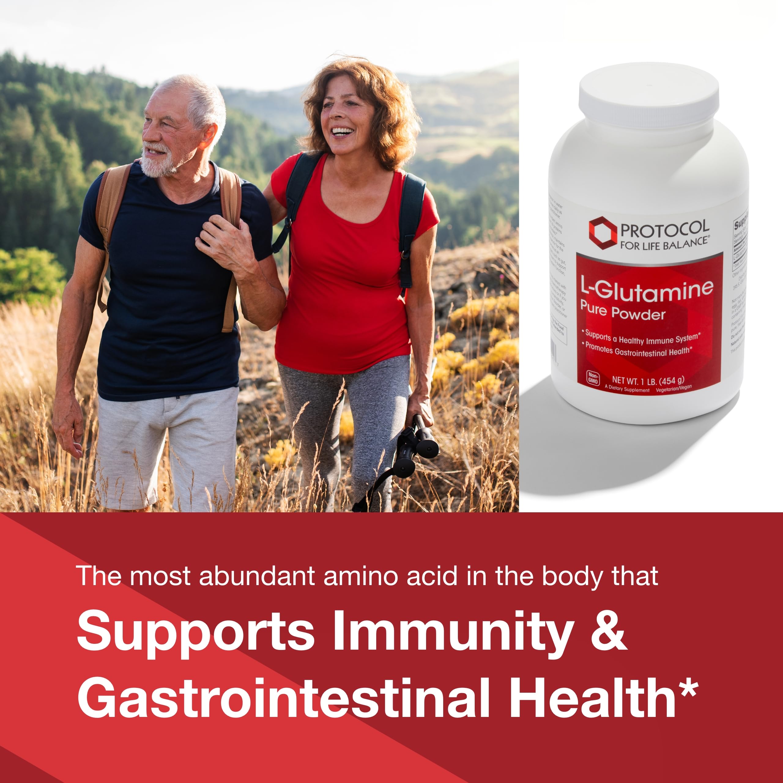 Product label for Protocol for Life Balance L-Glutamine powder