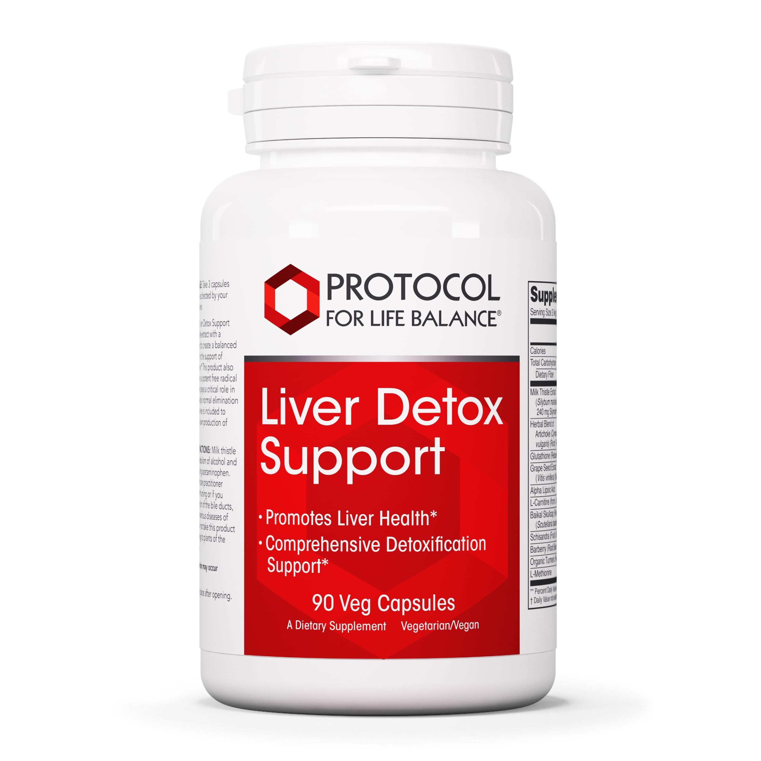 Protocol For Life Balance liver detox bottle with vegan-friendly formula for liver support.