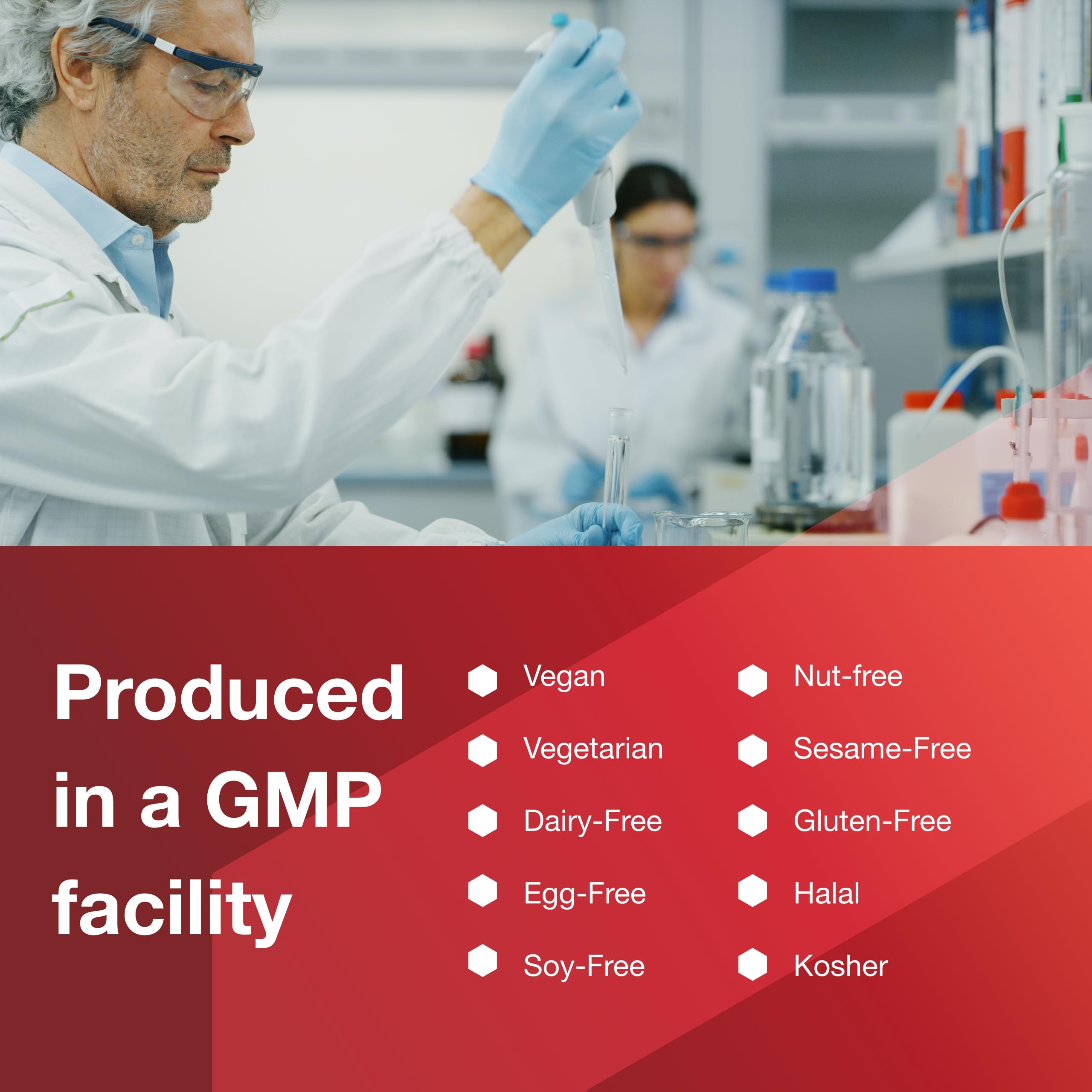 GMP quality assurance badge on product box