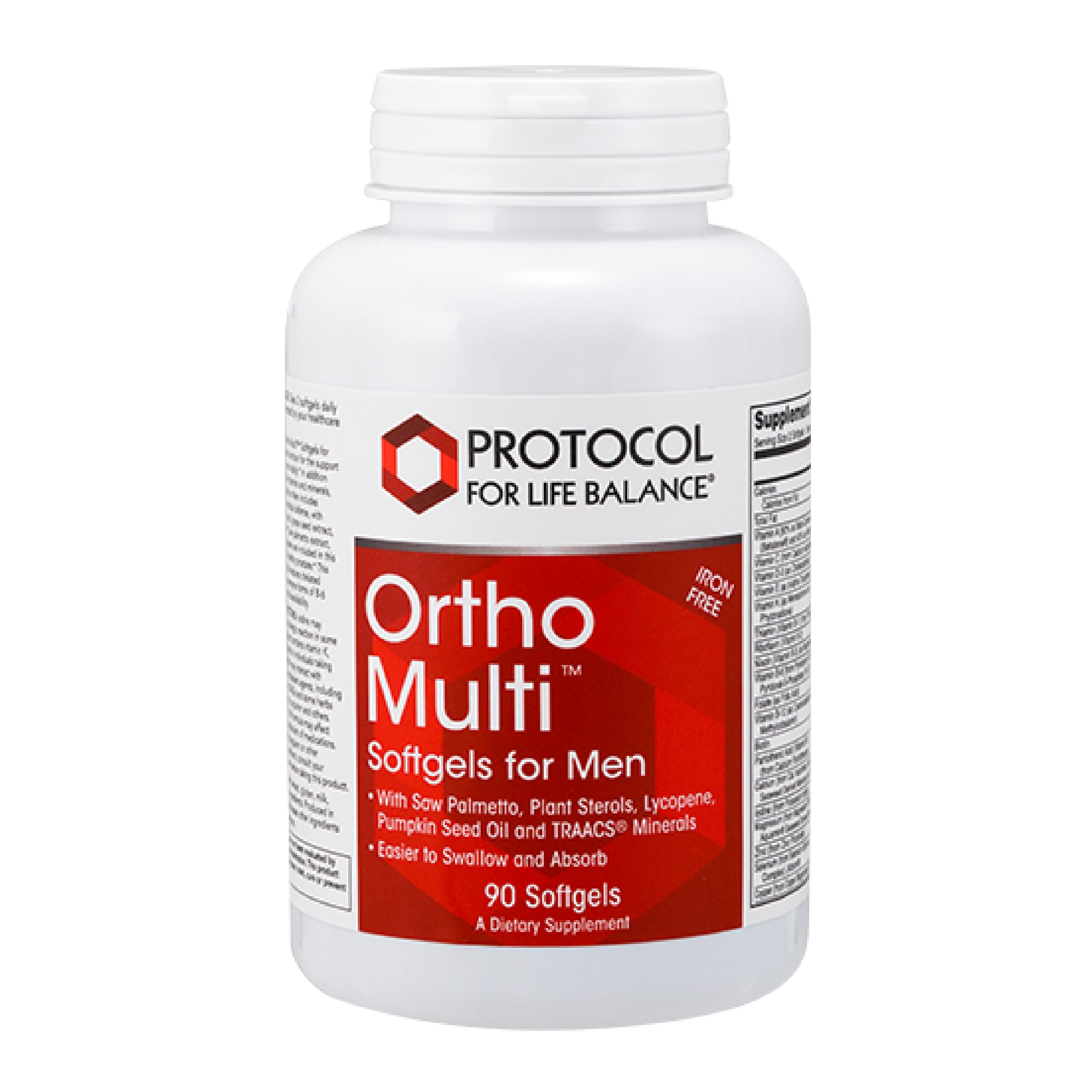 Bottle of Protocol For Life Balance Ortho Multi Softgels for Men