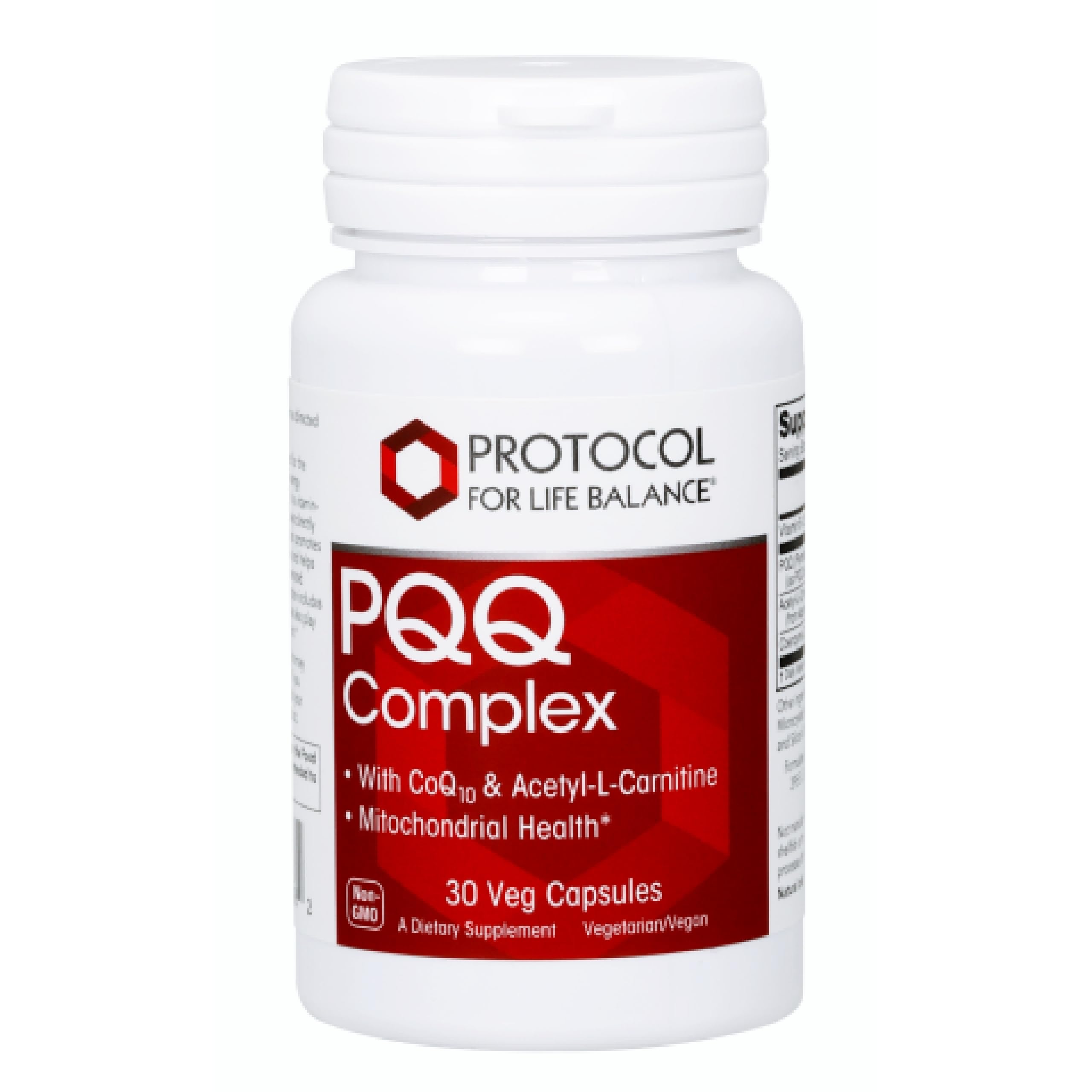 Protocol For Life Balance PQQ Complex bottle with 30 vegan caps