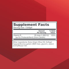 Packaging of Protocol For Life Balance Vitamin D3 1000 IU bottle