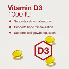 Vitamin D3 1000 IU label on bottle