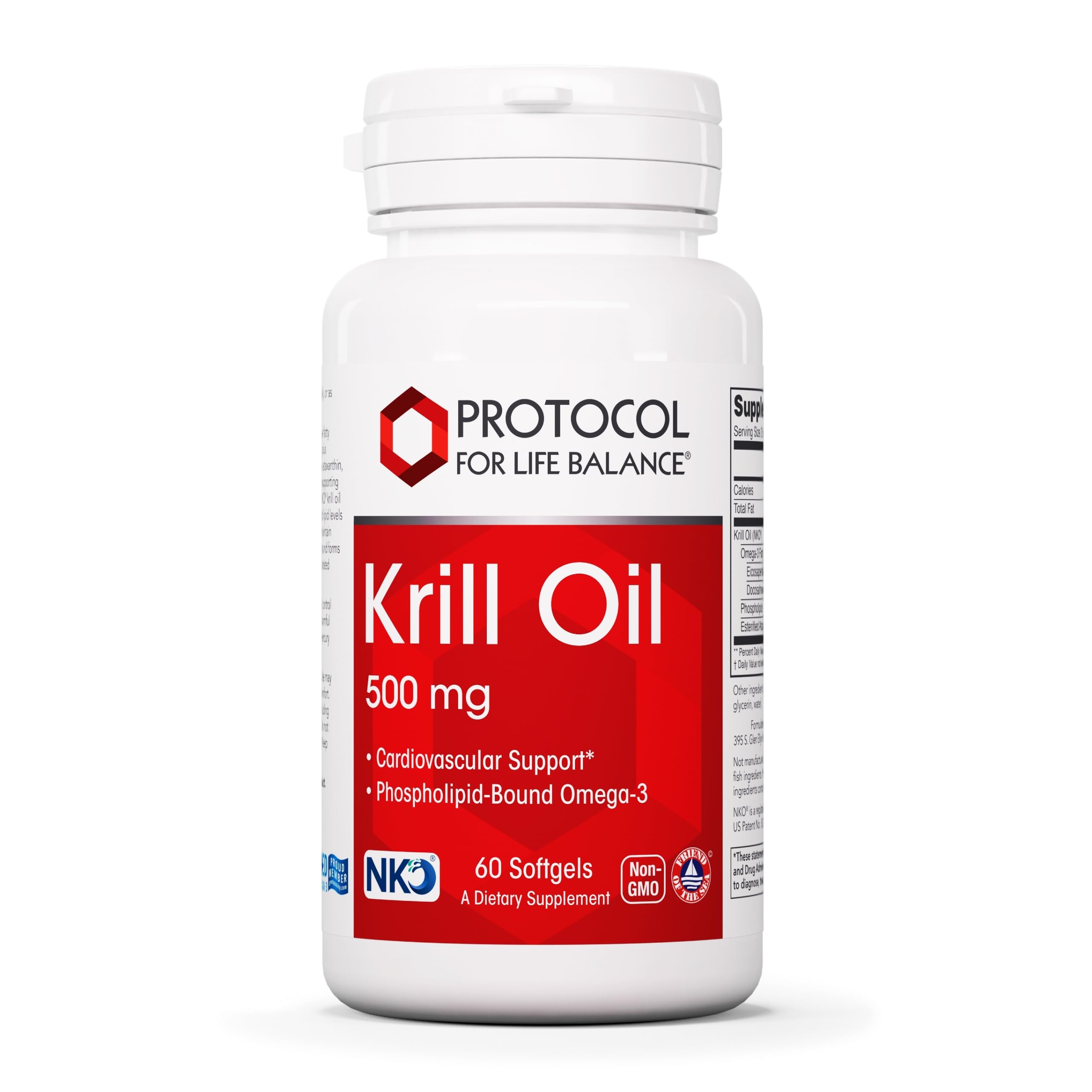 Hero image: Protocol Krill Oil 500mg softgels bottle