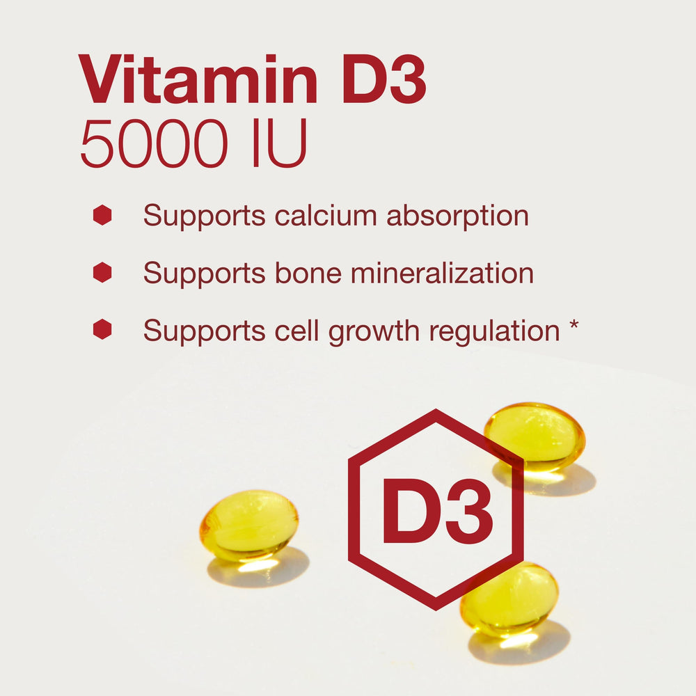 Vitamin D3 5000 IU supporting immune health