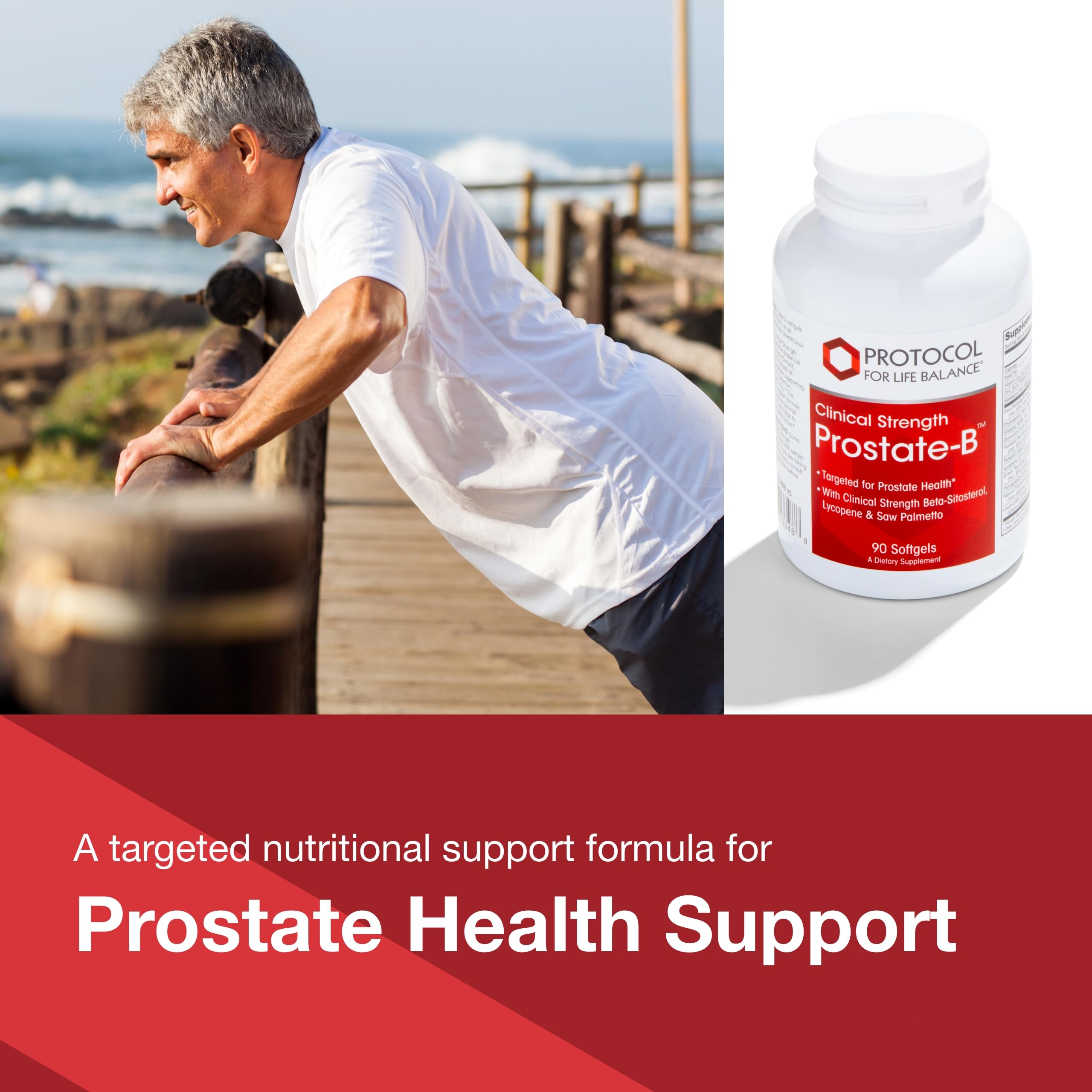 Prostate-B Clinical Strength bottle with 90 softgels