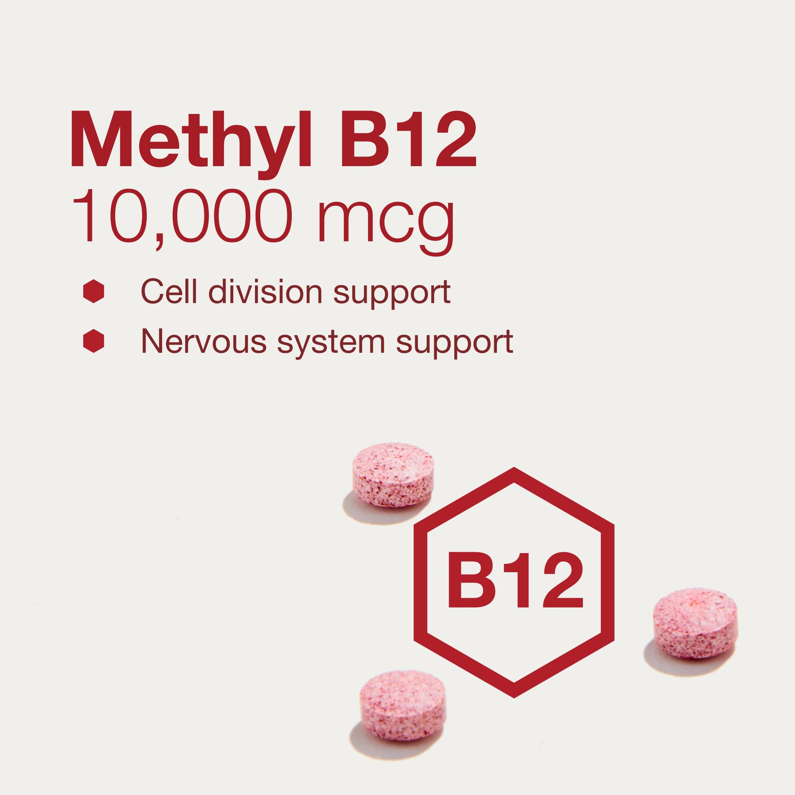 Close-up of Protocol Methyl B12 10,000mcg lozenges
