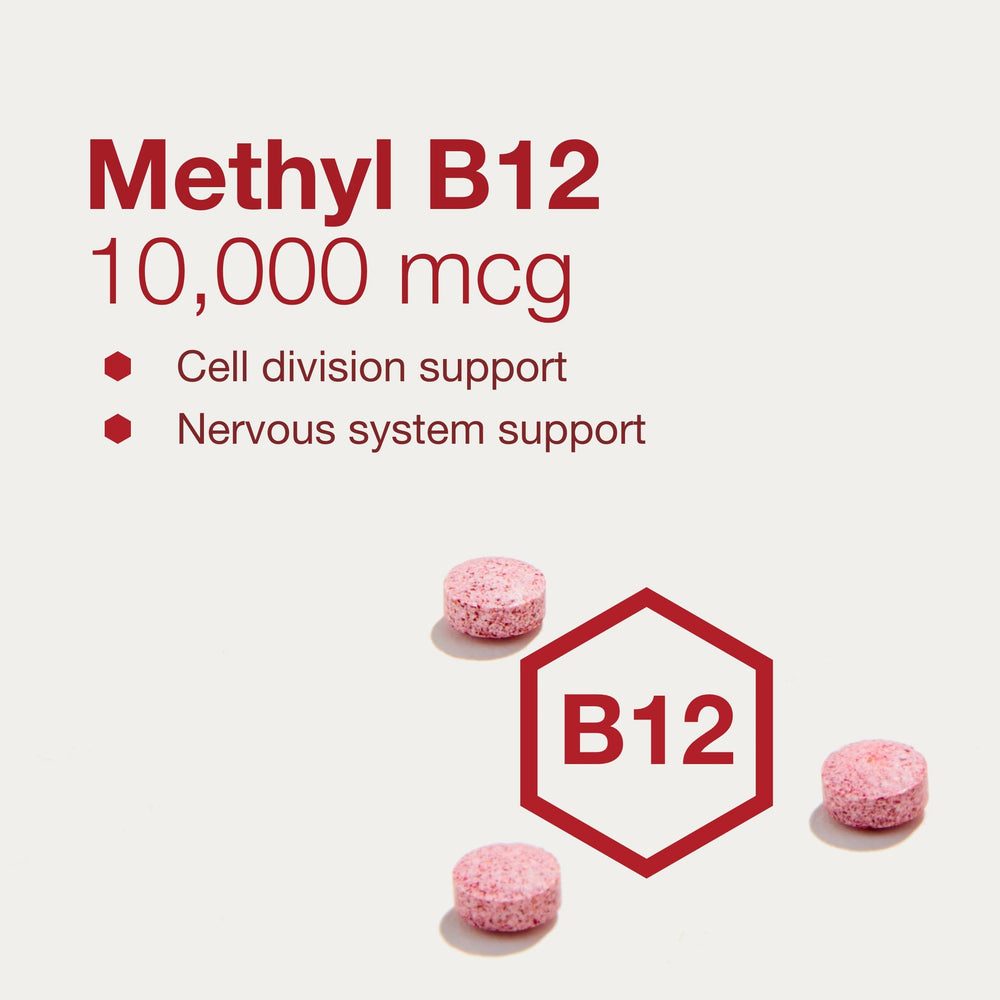 Close-up of Protocol Methyl B12 10,000mcg lozenges