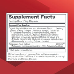 Astragalus extract ingredient in Protocol Mycel Immune Plus
