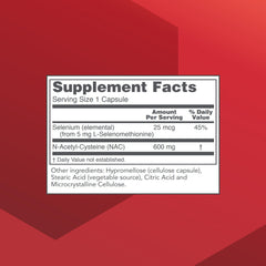 Close-up of NAC 600 mg capsules