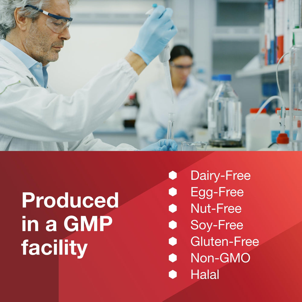 Ingredients panel showing L-tyrosine, iodine, ashwagandha, zinc and selenium