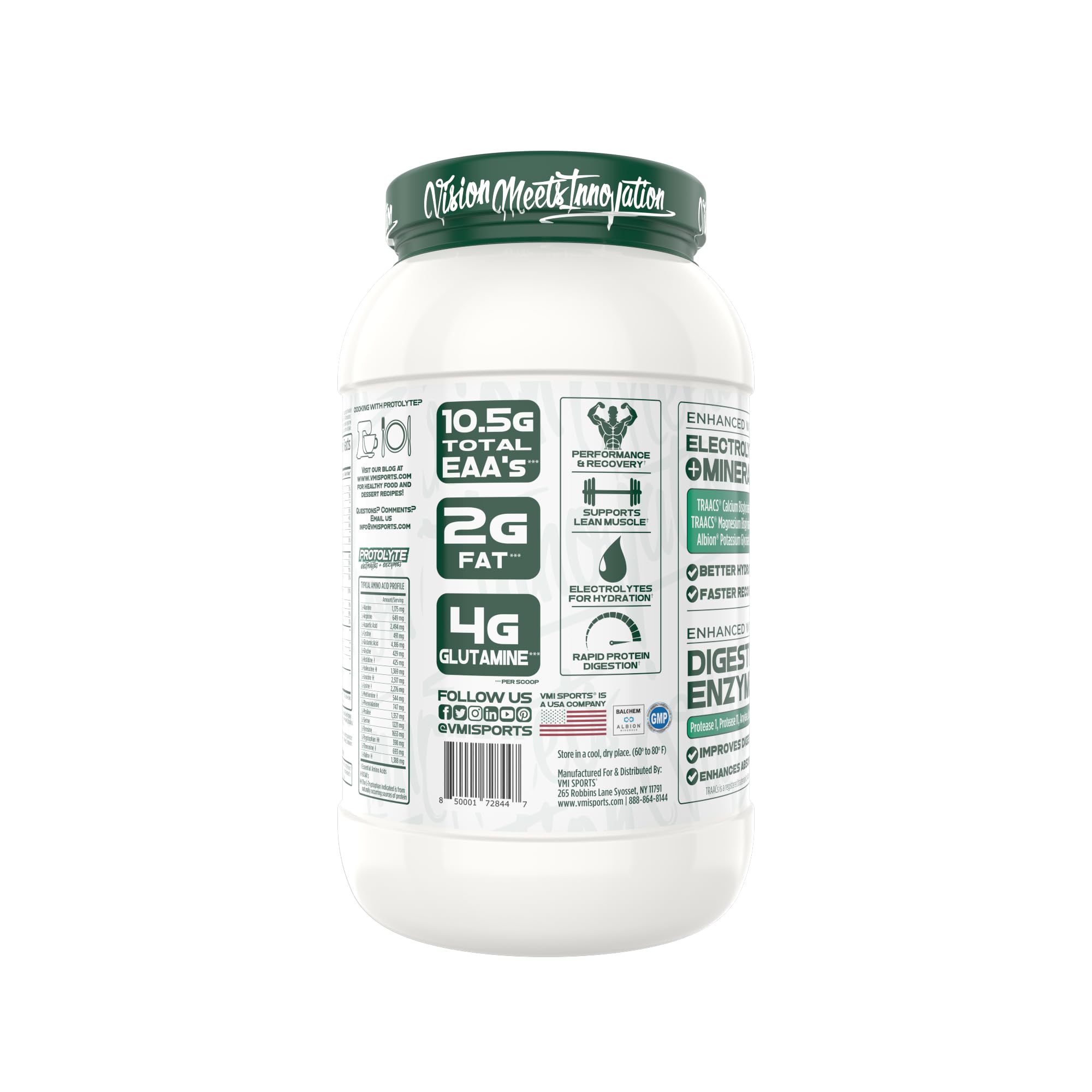 Protolyte Chocolate Fudge Cookie flavor protein powder tub