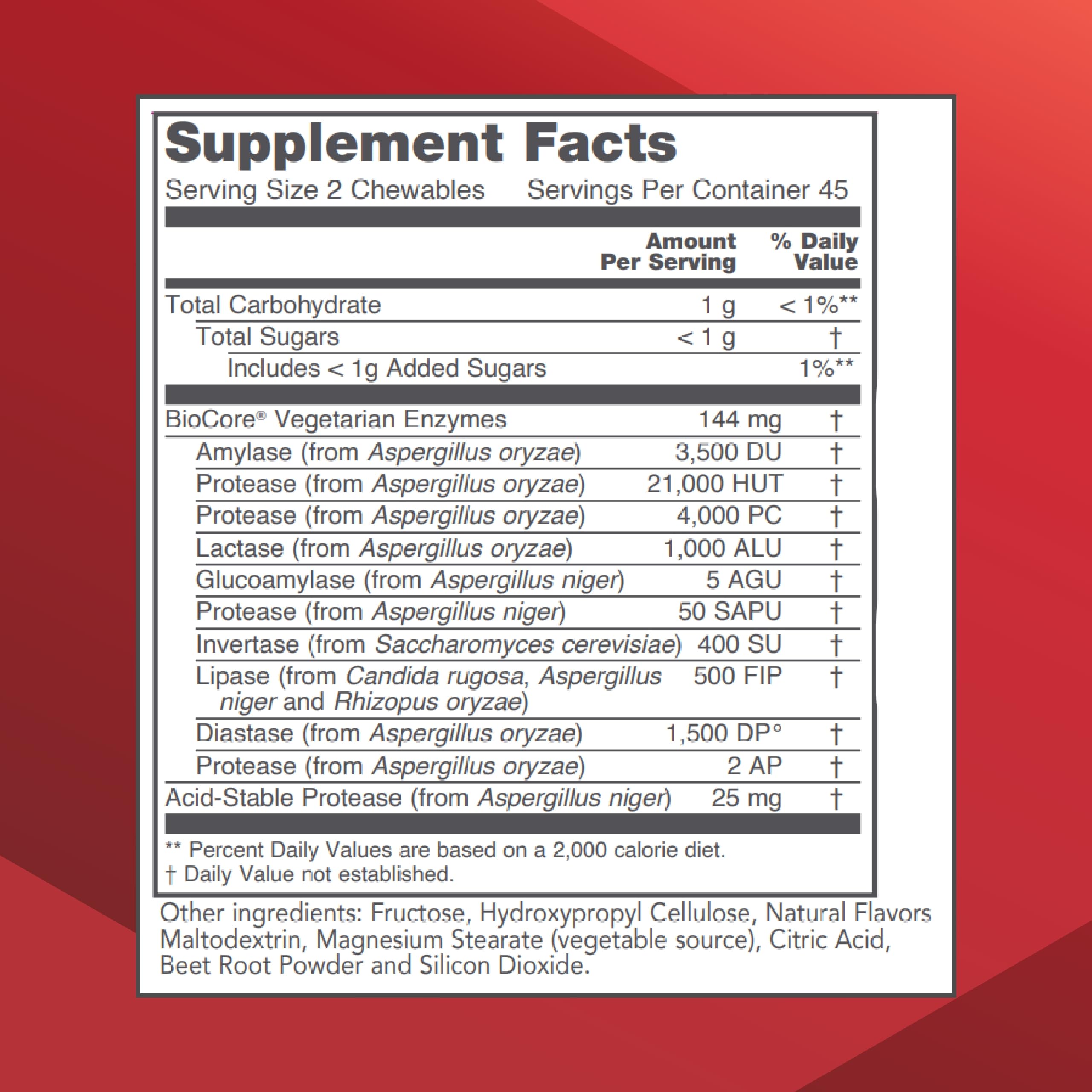 Close-up of ProtoZymes chewable tablets