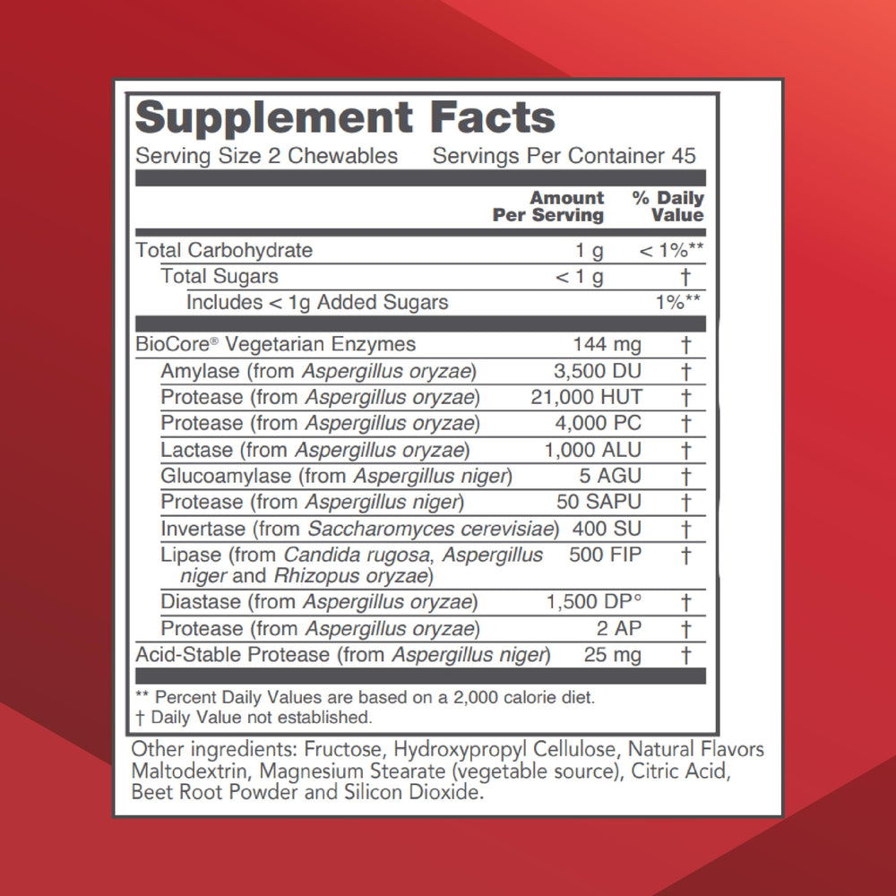 Close-up of ProtoZymes chewable tablets