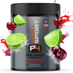 Proven4 Sport pre-workout cherry limeade tub ready for an energized workout