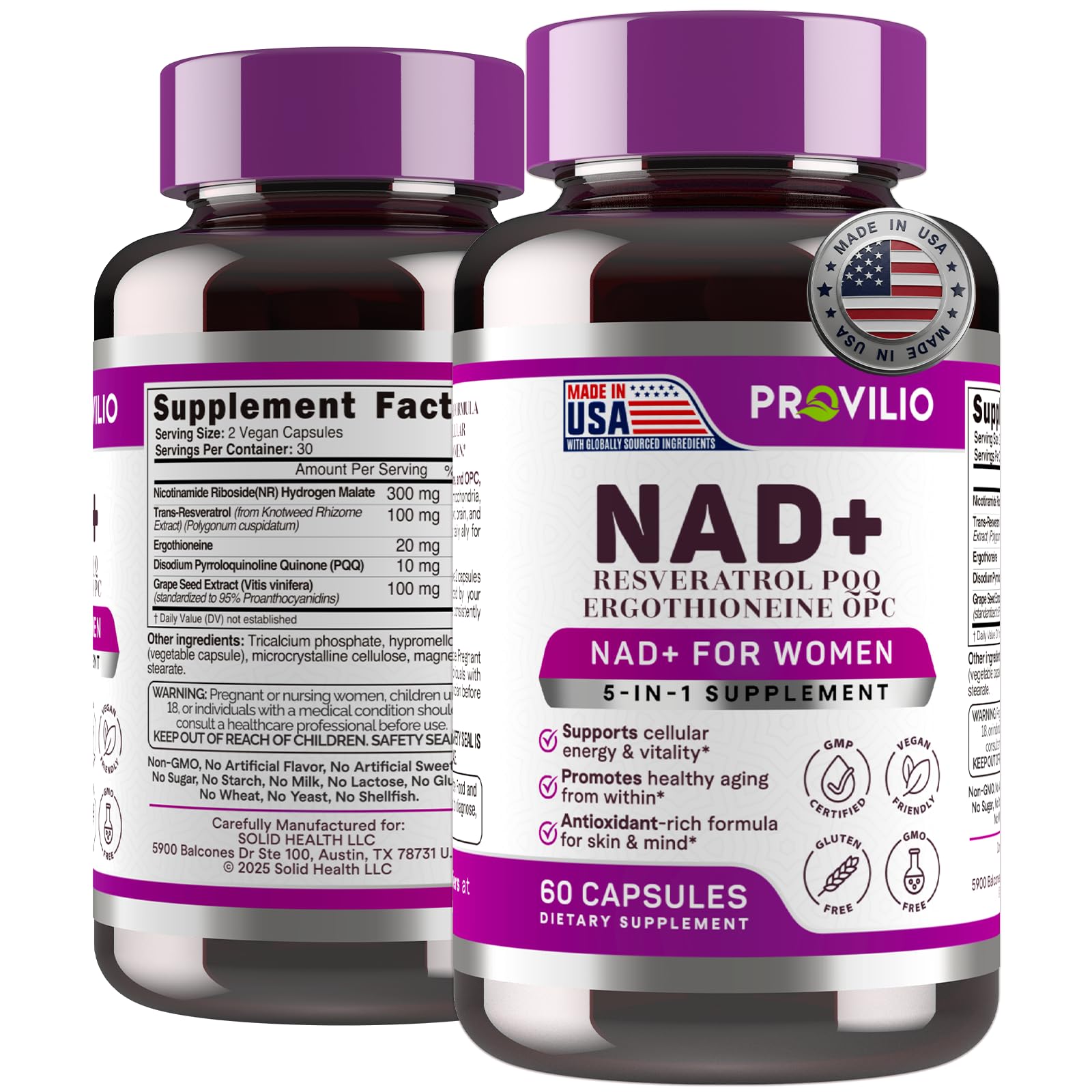 Provilio NAD+ for Women bottle - front view