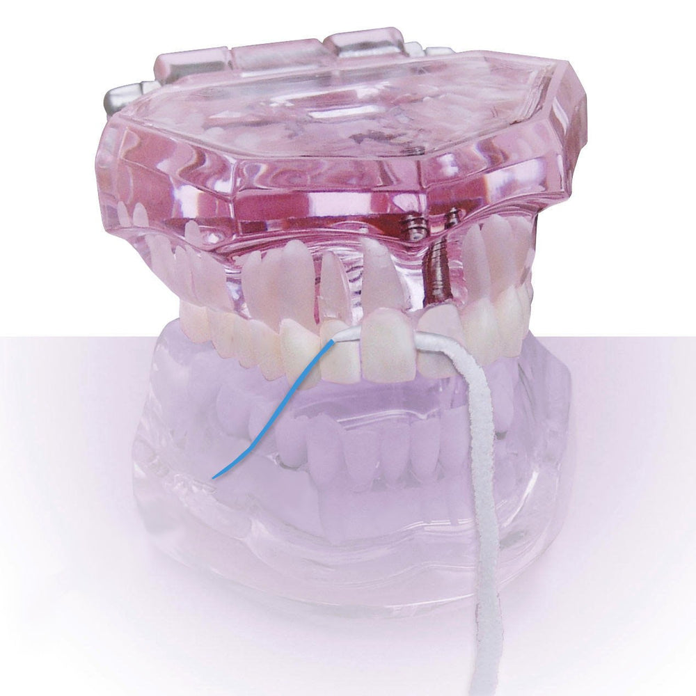 Travel dispenser with 50 pre-cut floss strands