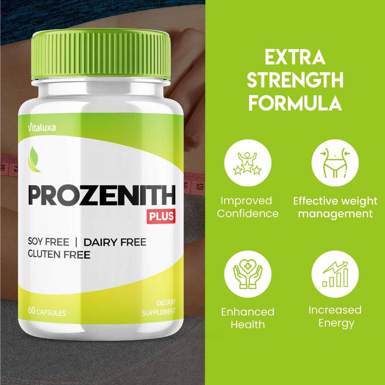 Prozenith Plus Capsules Vitamin Supplement text on bottle