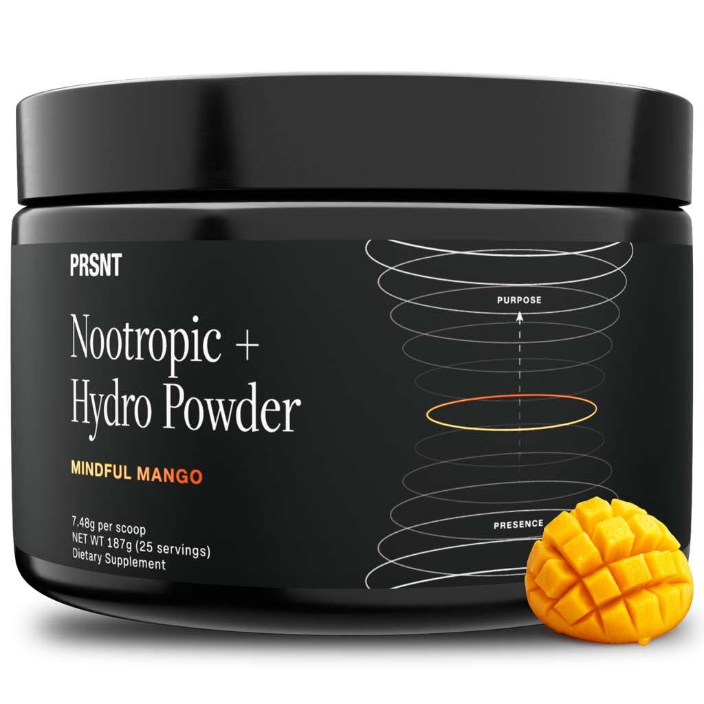 Hero image of PRSNT Mango flavor Nootropic Powder