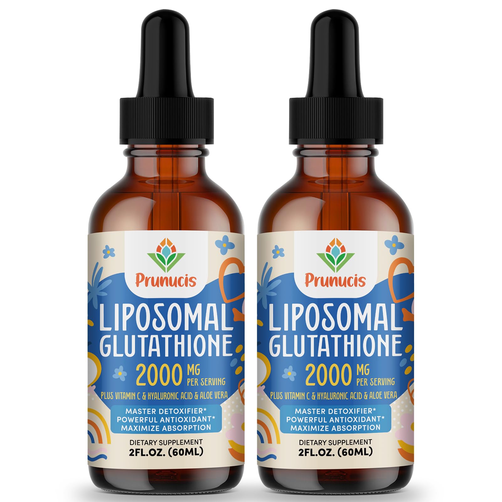 Front bottle of Prunucis 2000mg Liposomal Glutathione Liquid