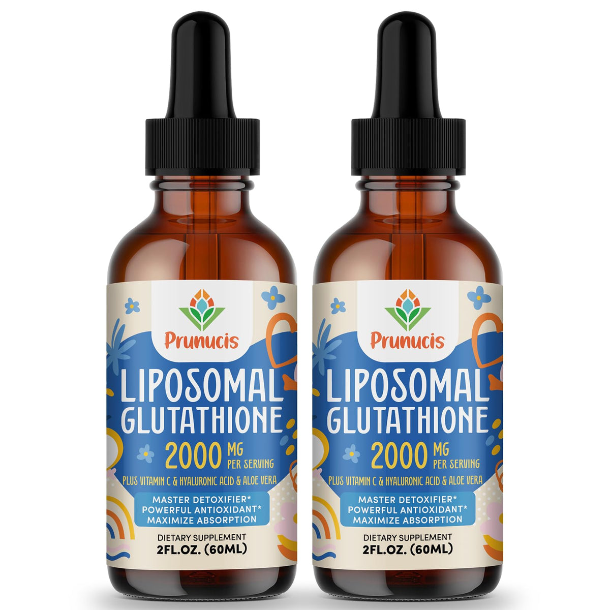 Front bottle of Prunucis 2000mg Liposomal Glutathione Liquid